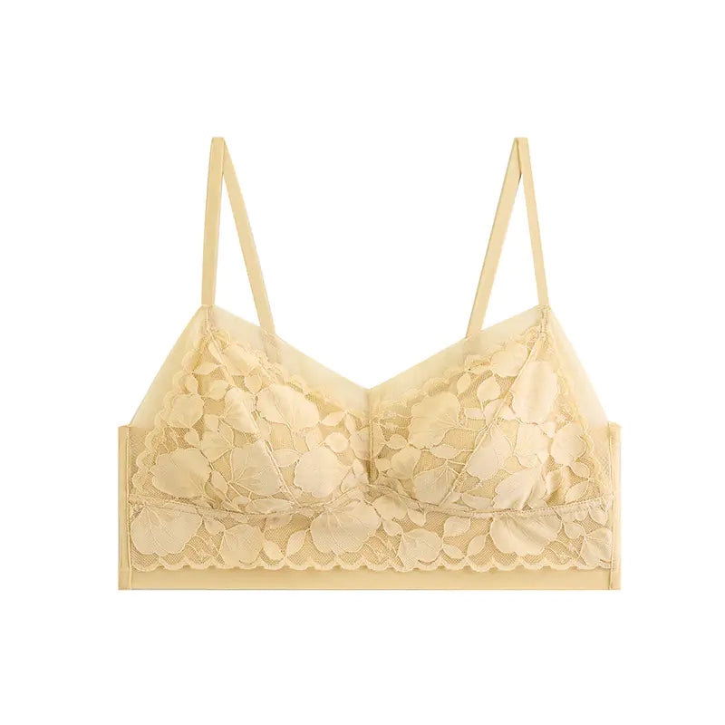 Ultra-Thin Lace Seamless Cooling Bra with Rabbit Ears