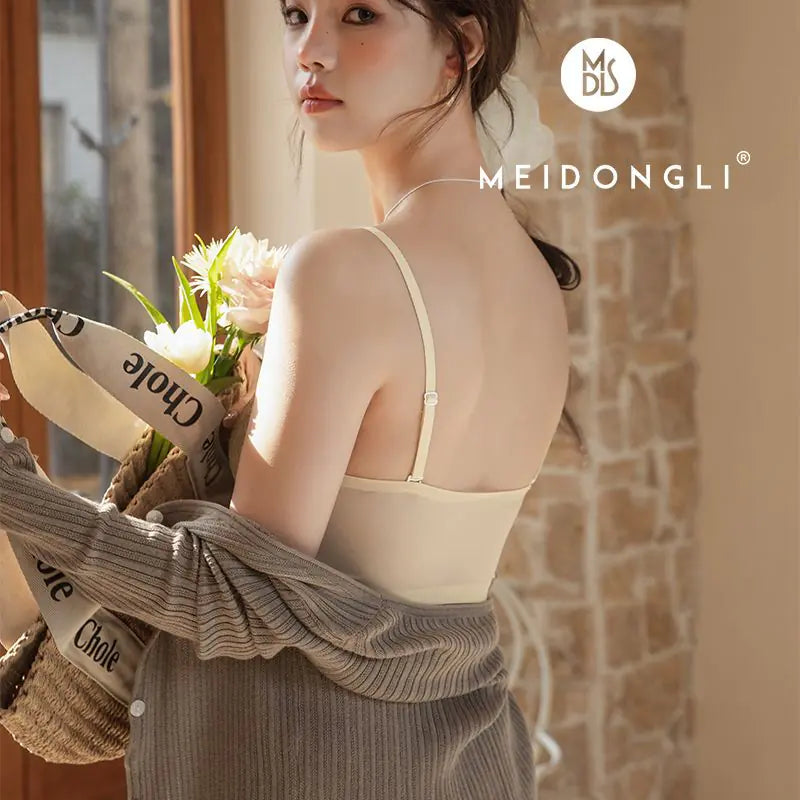 Ultra-Thin Lace Seamless Cooling Bra with Rabbit Ears
