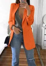 Women's Fitted Blazer with Lapel Design