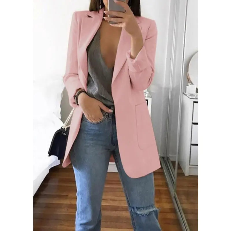 Women's Fitted Blazer with Lapel Design