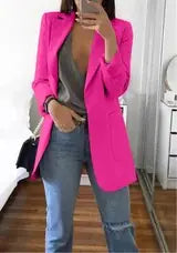 Women's Fitted Blazer with Lapel Design