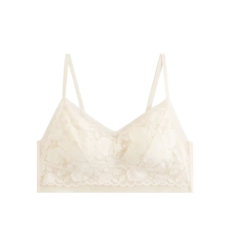 Ultra-Thin Lace Seamless Cooling Bra with Rabbit Ears