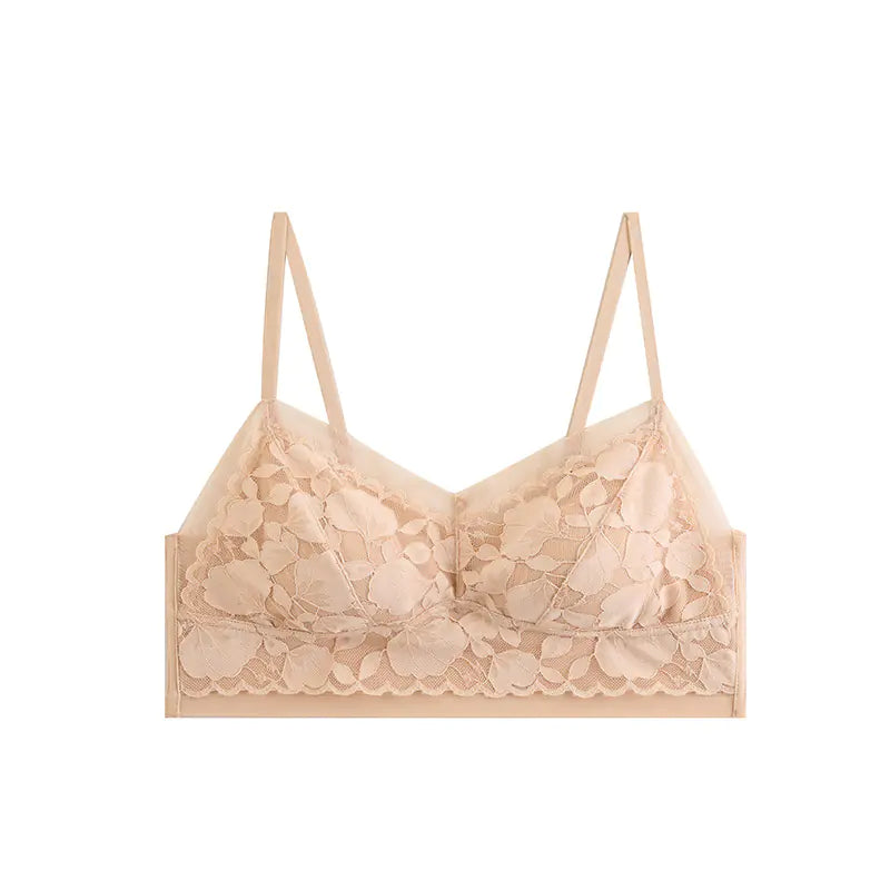 Ultra-Thin Lace Seamless Cooling Bra with Rabbit Ears