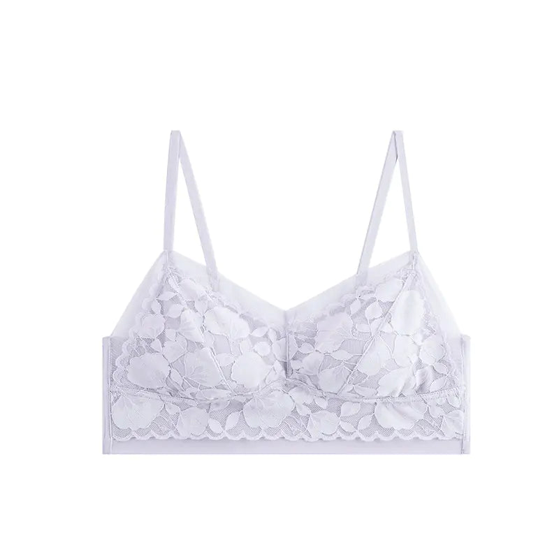 Ultra-Thin Lace Seamless Cooling Bra with Rabbit Ears