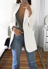 Women's Fitted Blazer with Lapel Design