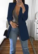 Women's Fitted Blazer with Lapel Design