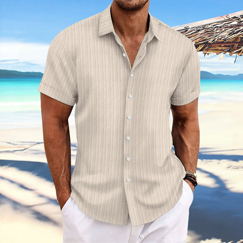 Coastal Elegance Cotton-Linen Shirt: